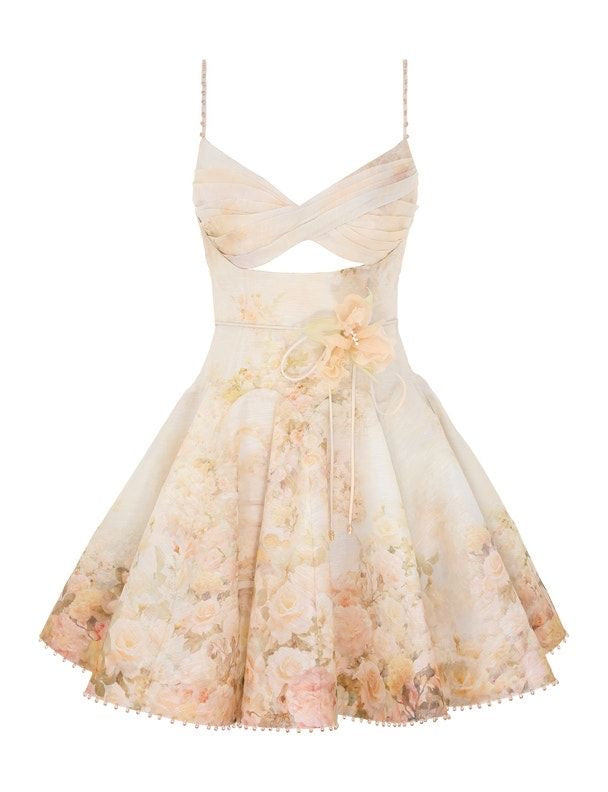 ZIMMER BEIGE CUT-OUT KLEID