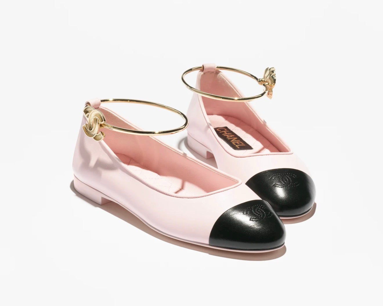 Pink Schwarz Ballerinas