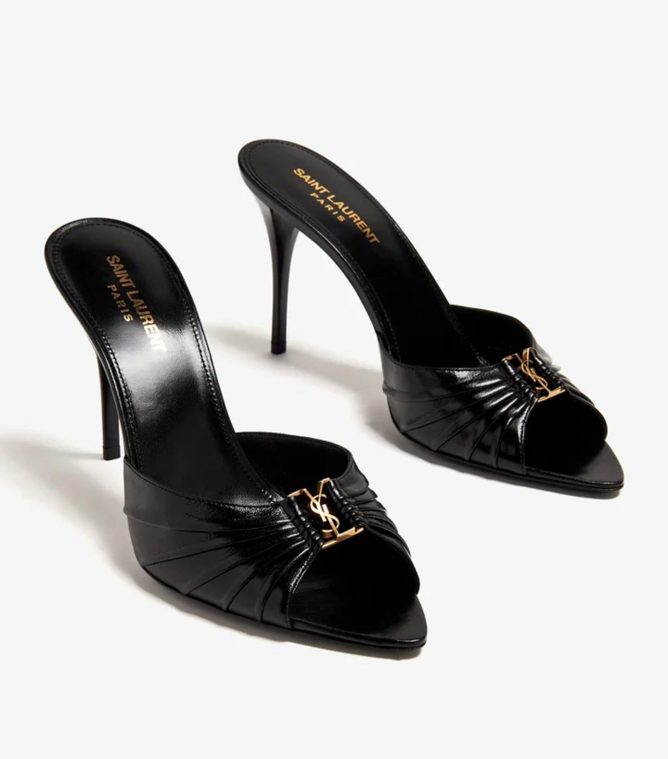 SCHWARZ LEDER HEELS
