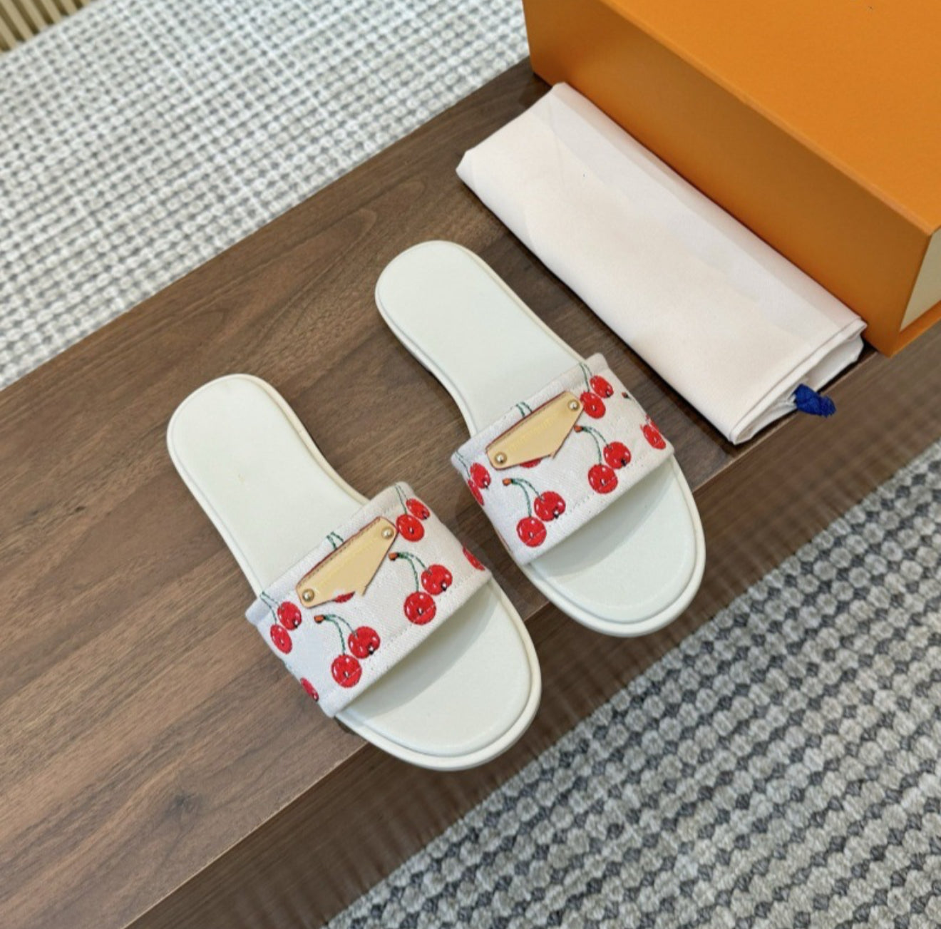 Weiß Kirsche Sandalen