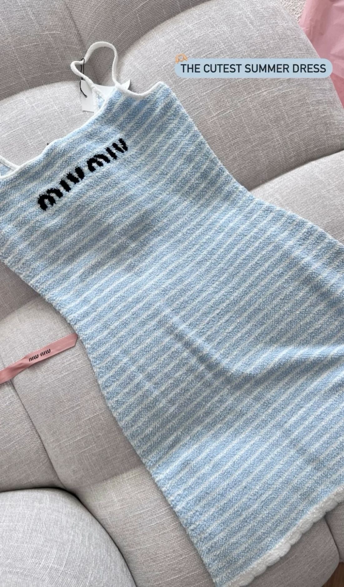 Miue BLAU GESTREIFT KLEID