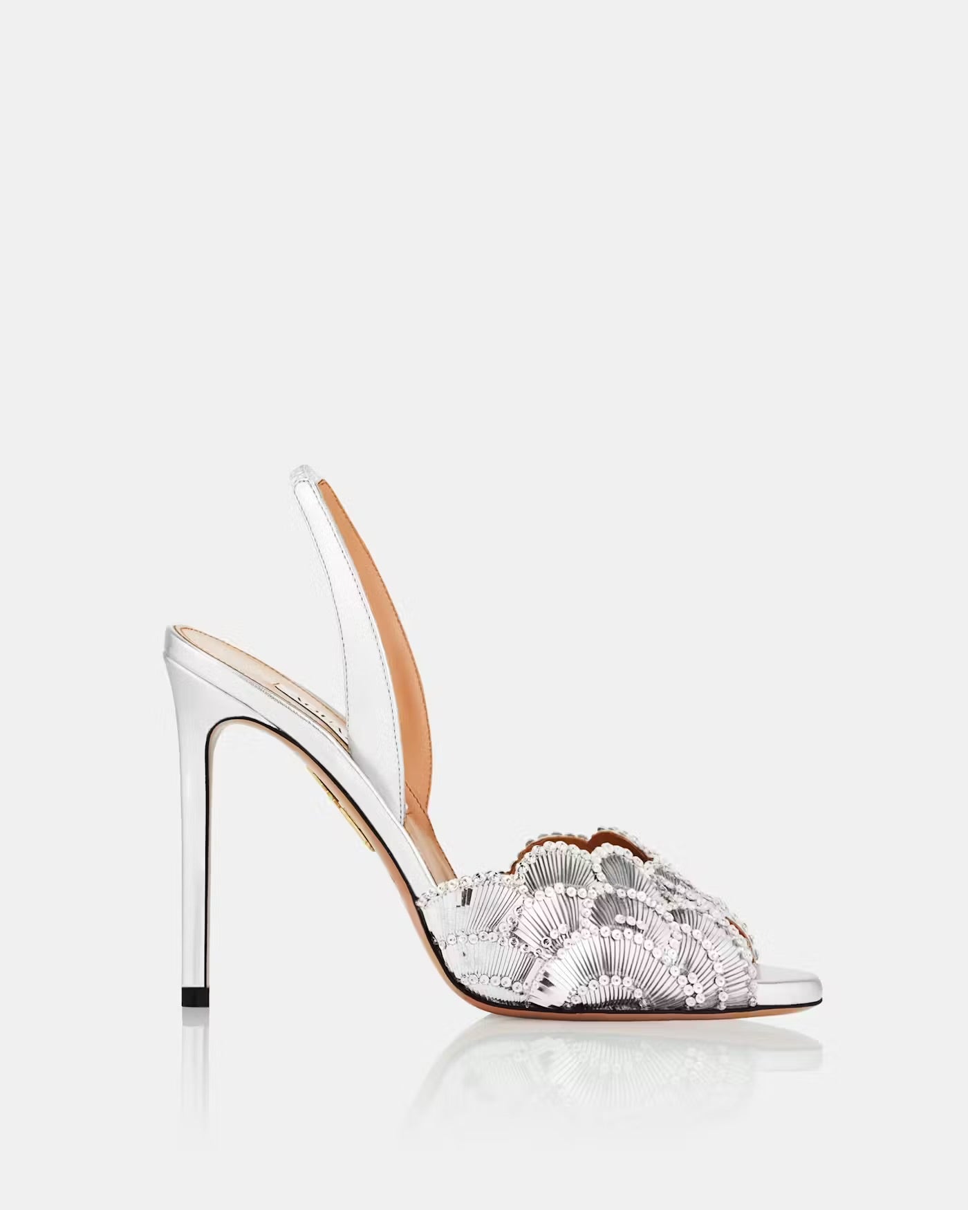 AQUA RIEMEN HEELS SILBER