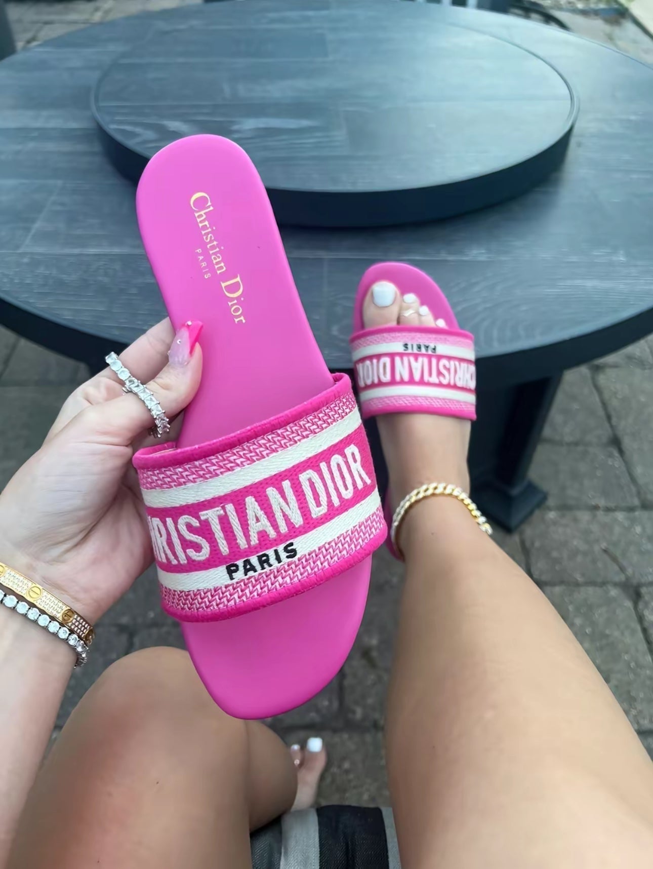 Christy Sandalen Neonpink