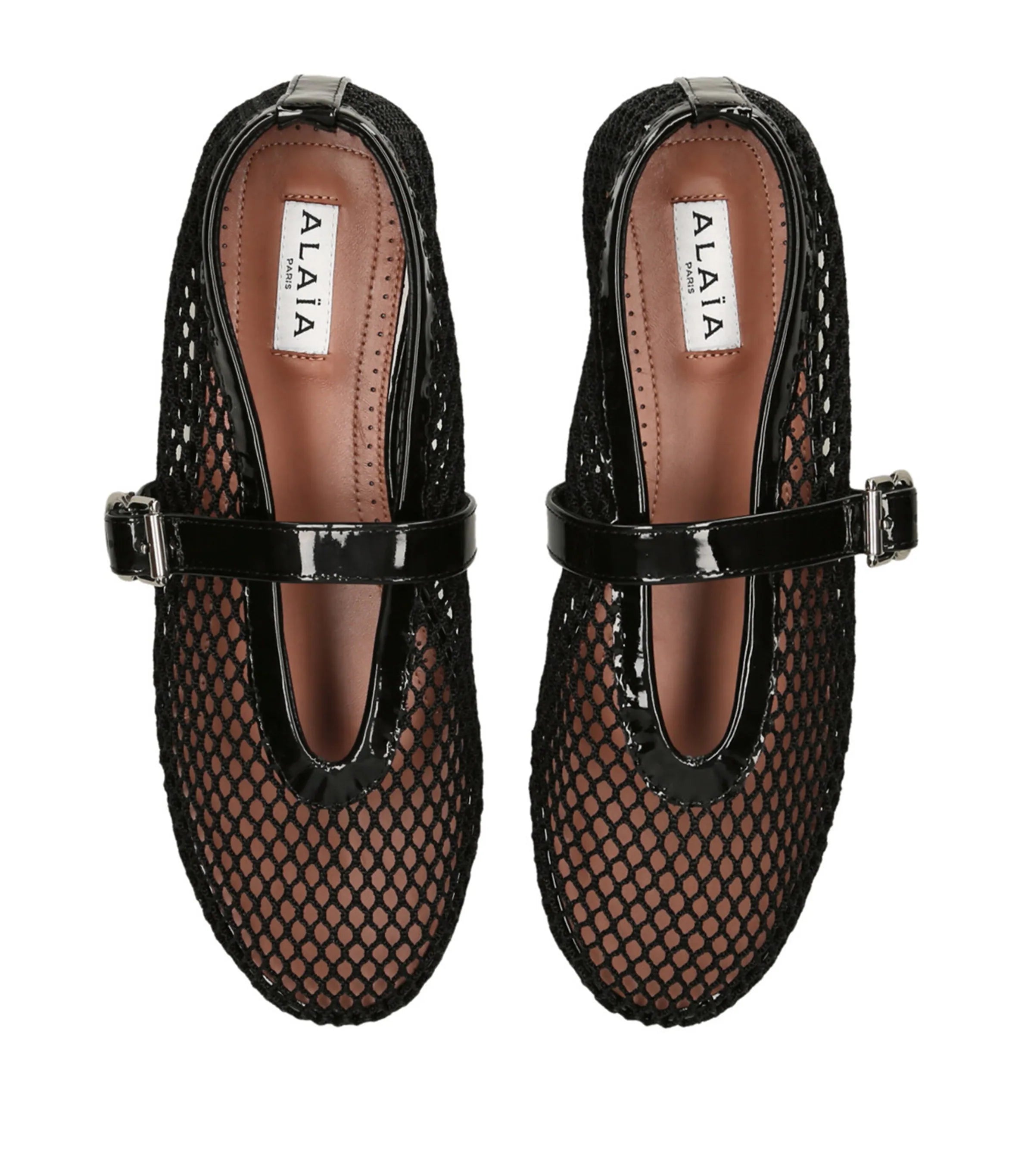 Alaï Schwarz Fischnetz Ballerinas