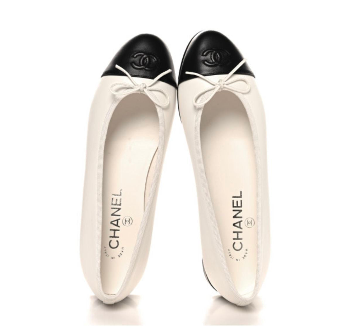 Weiß Schwarz Ballerinas