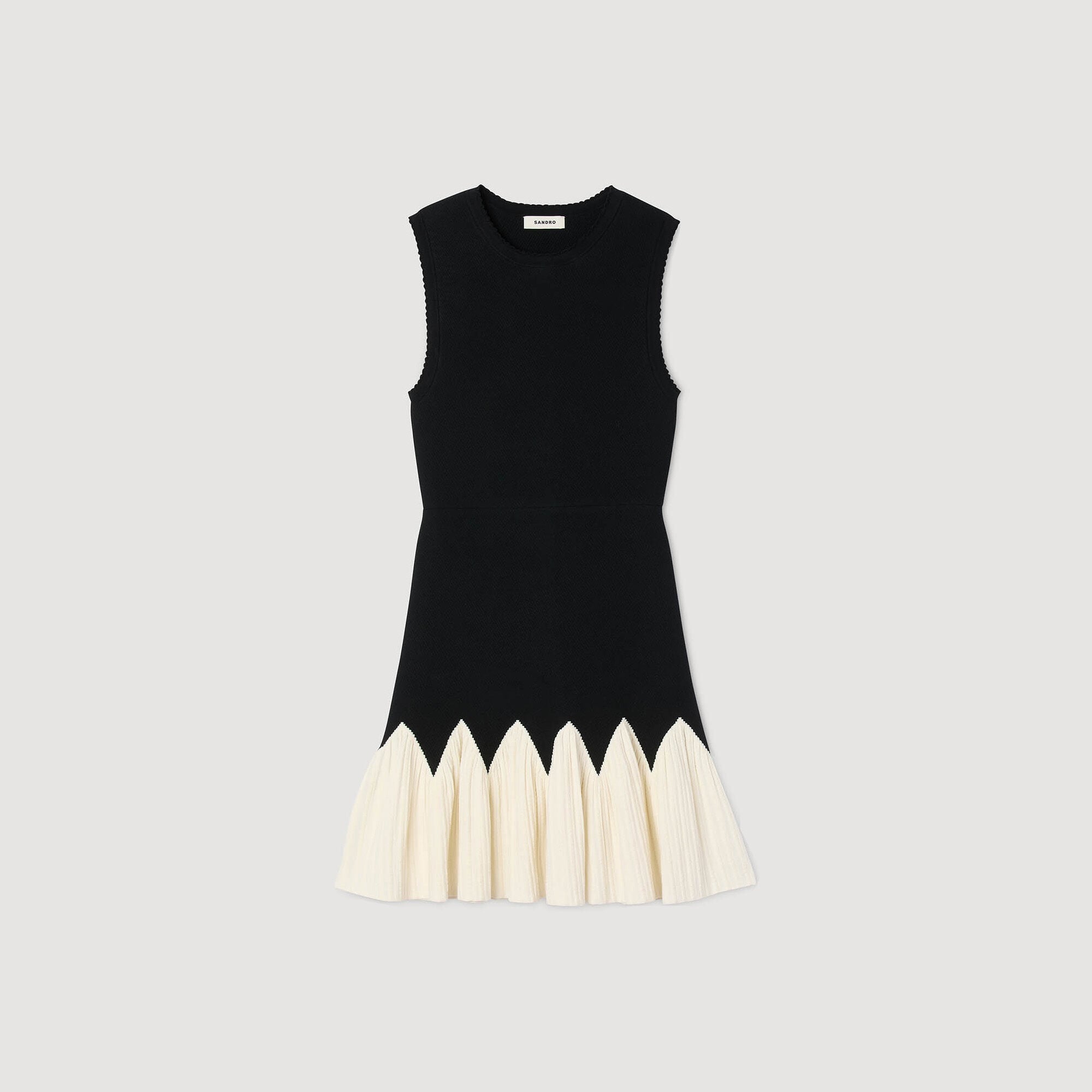 SANDRA ZWEIFARBIG GESTRICKT KLEID