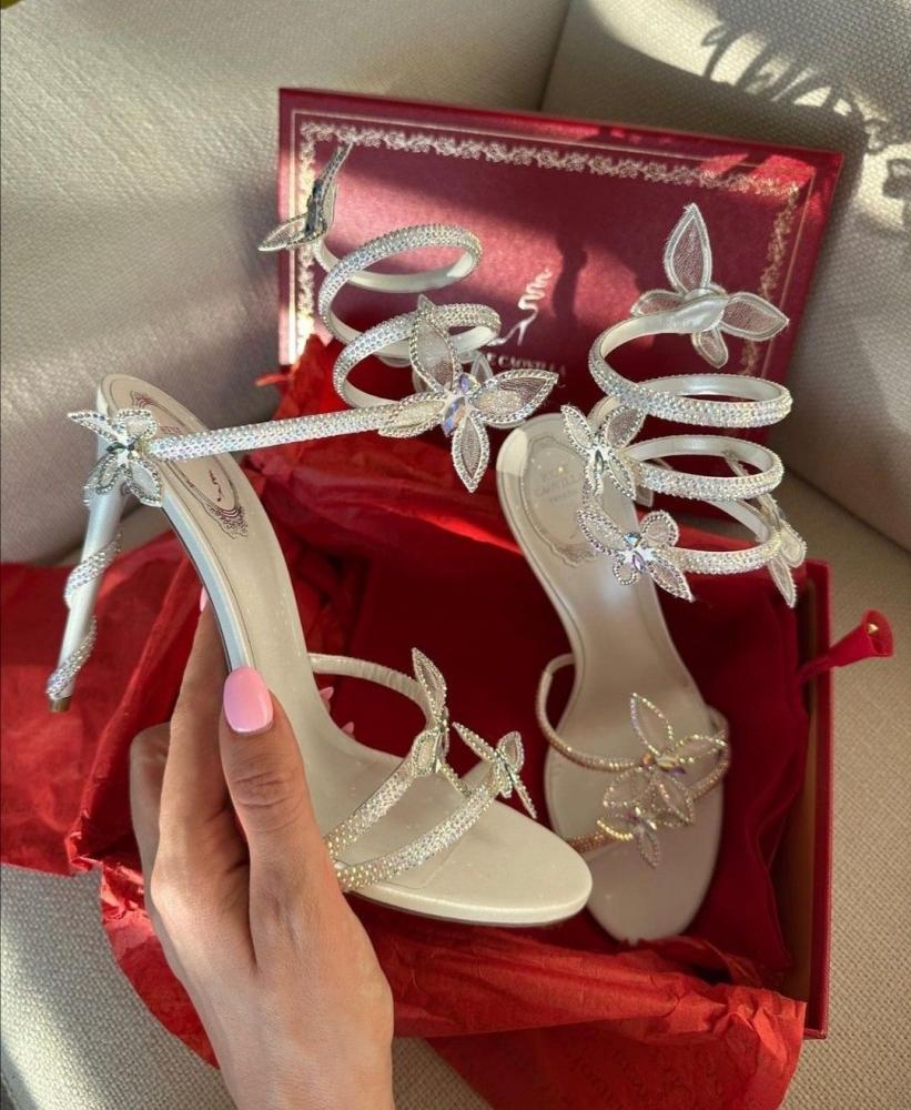 RENE C SCHMETTERLING HEELS WEISS