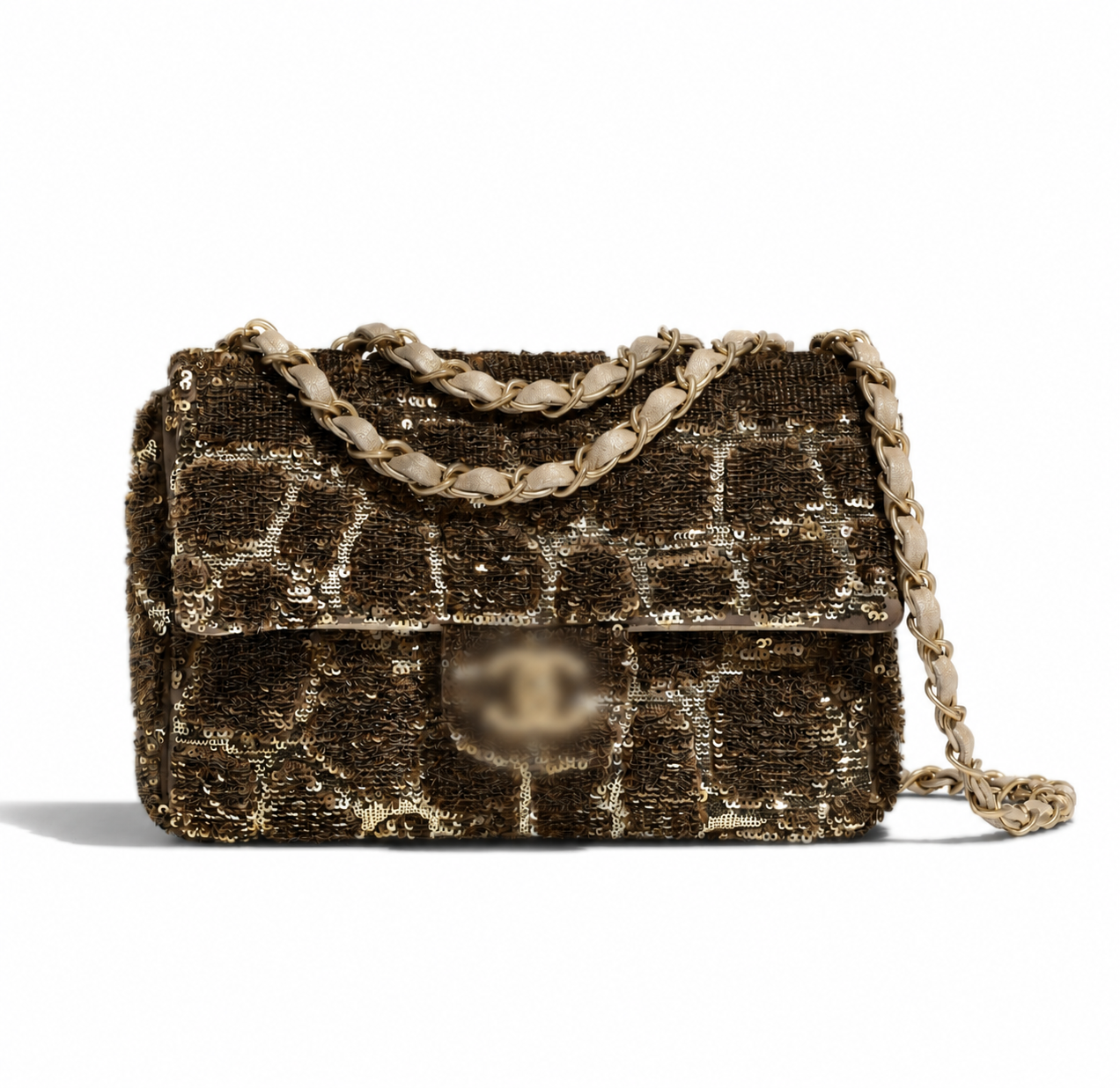 BRAUN GEMUSTERT TASCHE