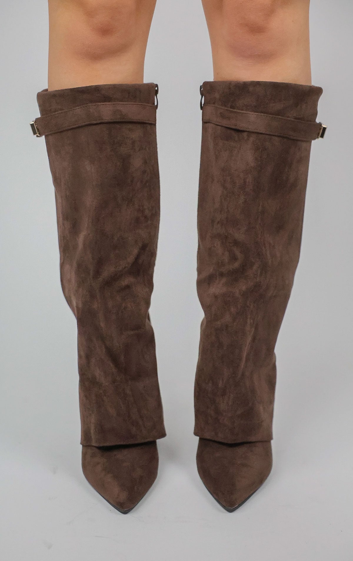 Shark Boots Kunstvelour - Chocolate