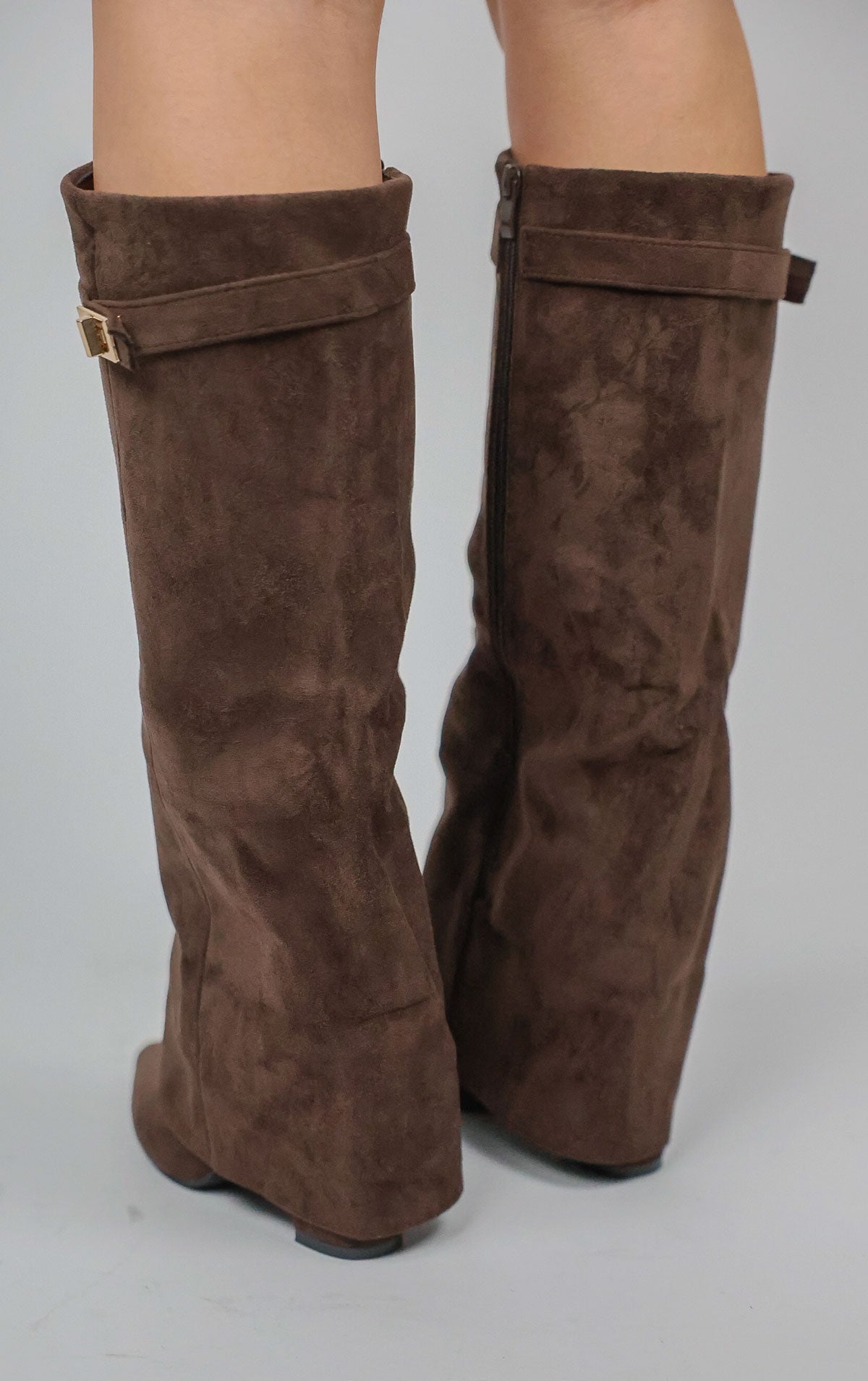 Shark Boots Kunstvelour - Chocolate