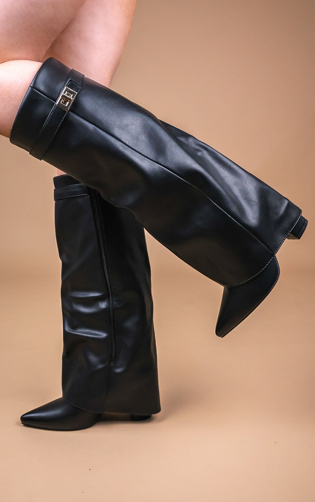 Shark Boots Kunstleder - Schwarz