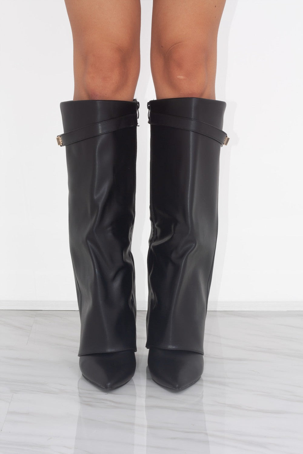 Shark Boots Kunstleder - Schwarz