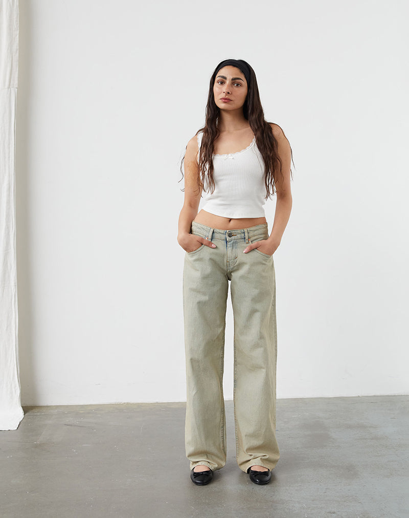 BIA Jeans mit niedriger Taille