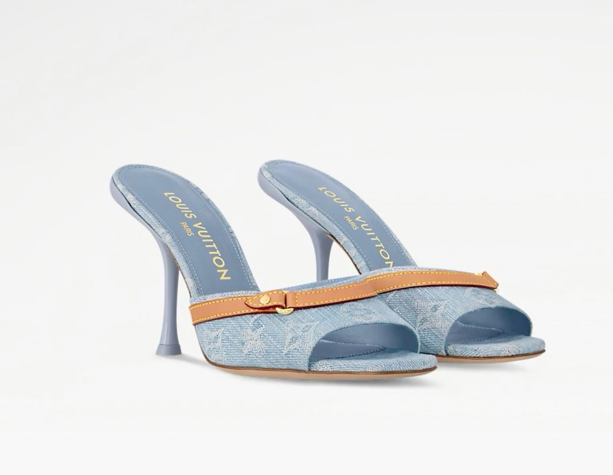Hellblau Denim Heels