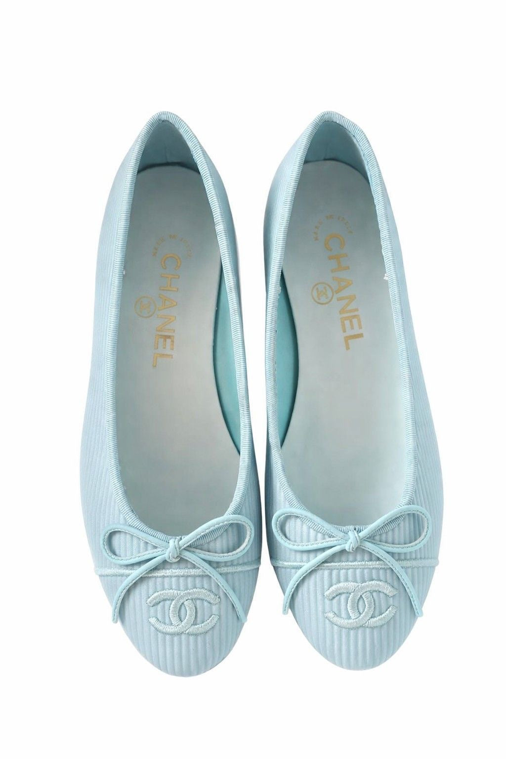 Blau Strukturiert Ballerinas