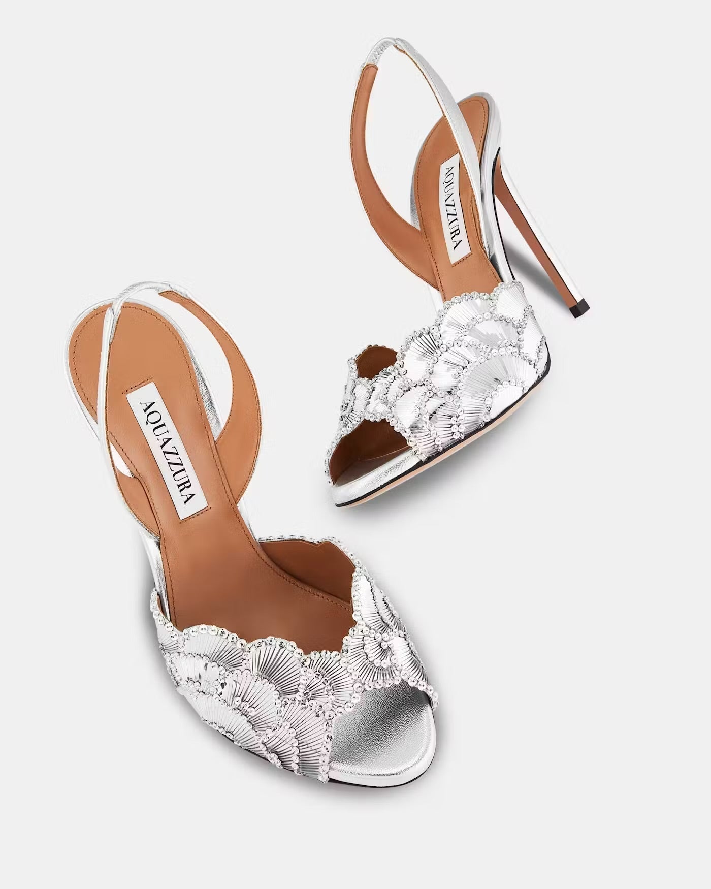 AQUA RIEMEN HEELS SILBER