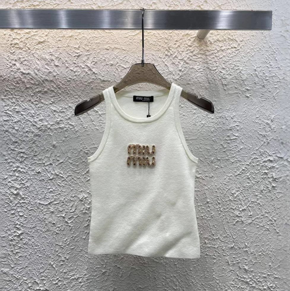 MIUE GOLDEN BUCHSTABEN TANKTOP