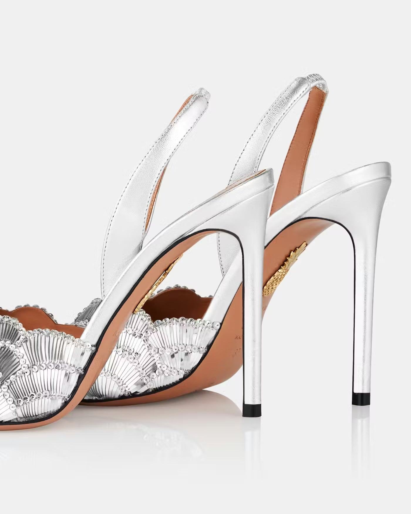 AQUA RIEMEN HEELS SILBER