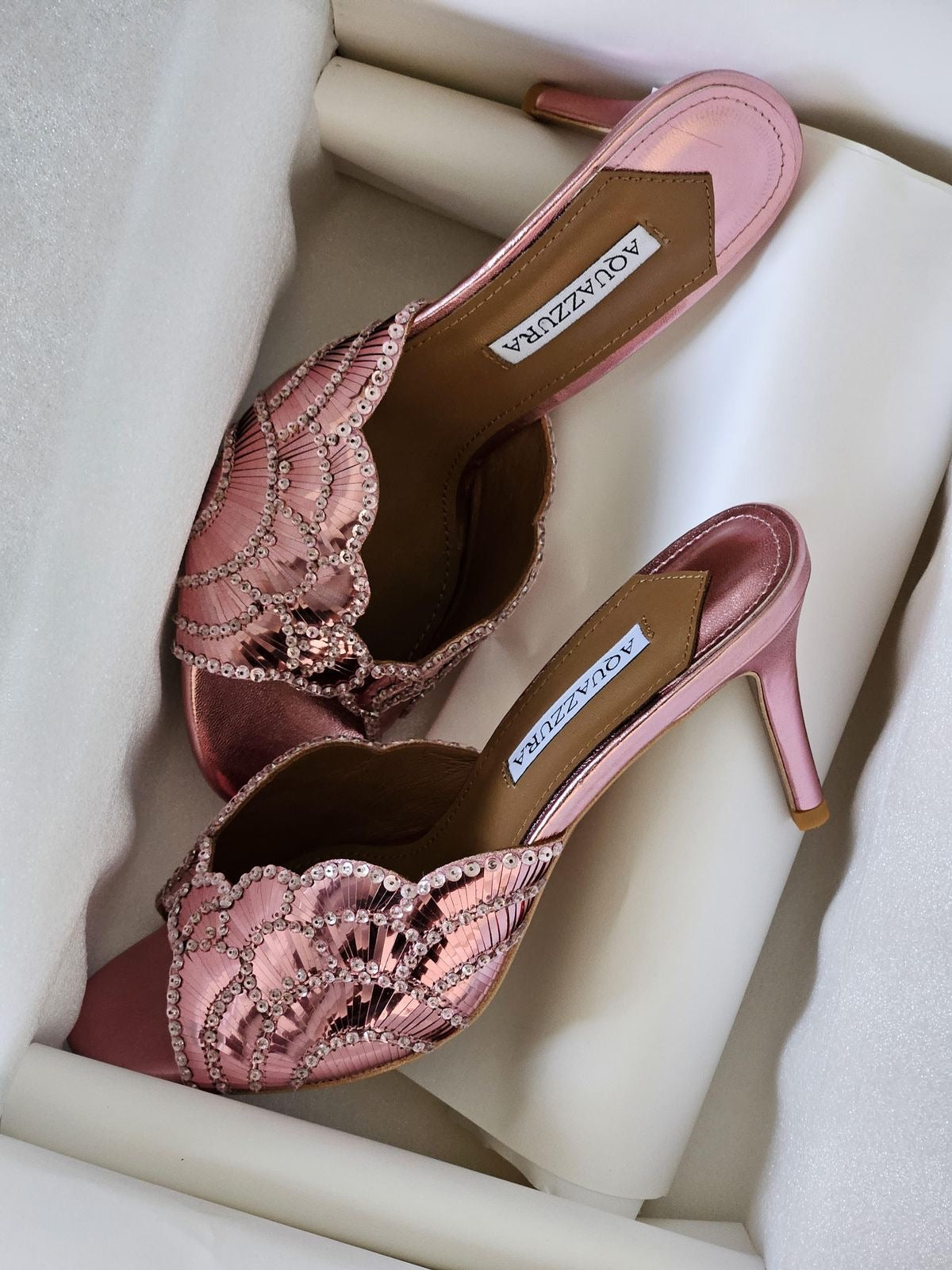 AQUA RIEMEN HEELS ROSA