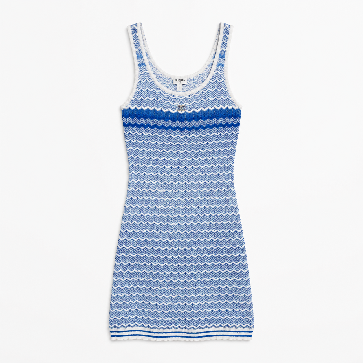 C BLAU GESTREIFT KLEID