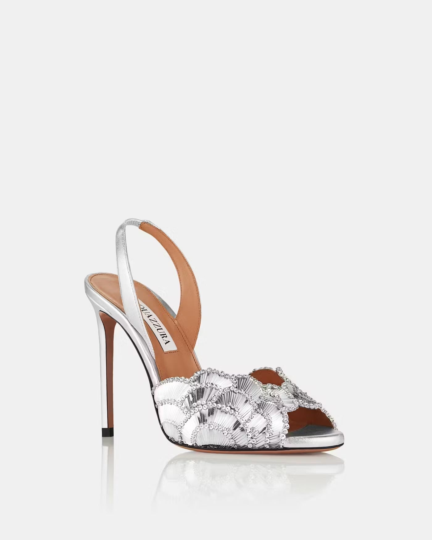AQUA RIEMEN HEELS SILBER