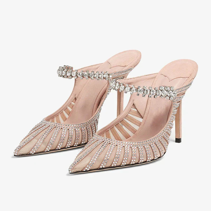 CHOO NUDE KRISTALL HEELS