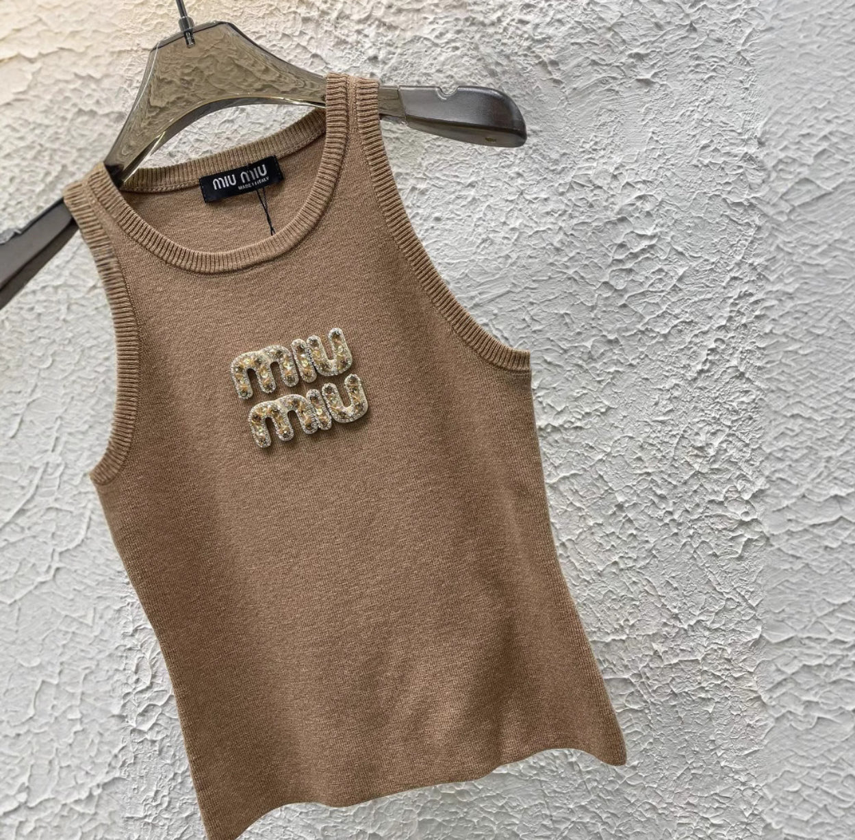 MIUE GOLDEN BUCHSTABEN TANKTOP