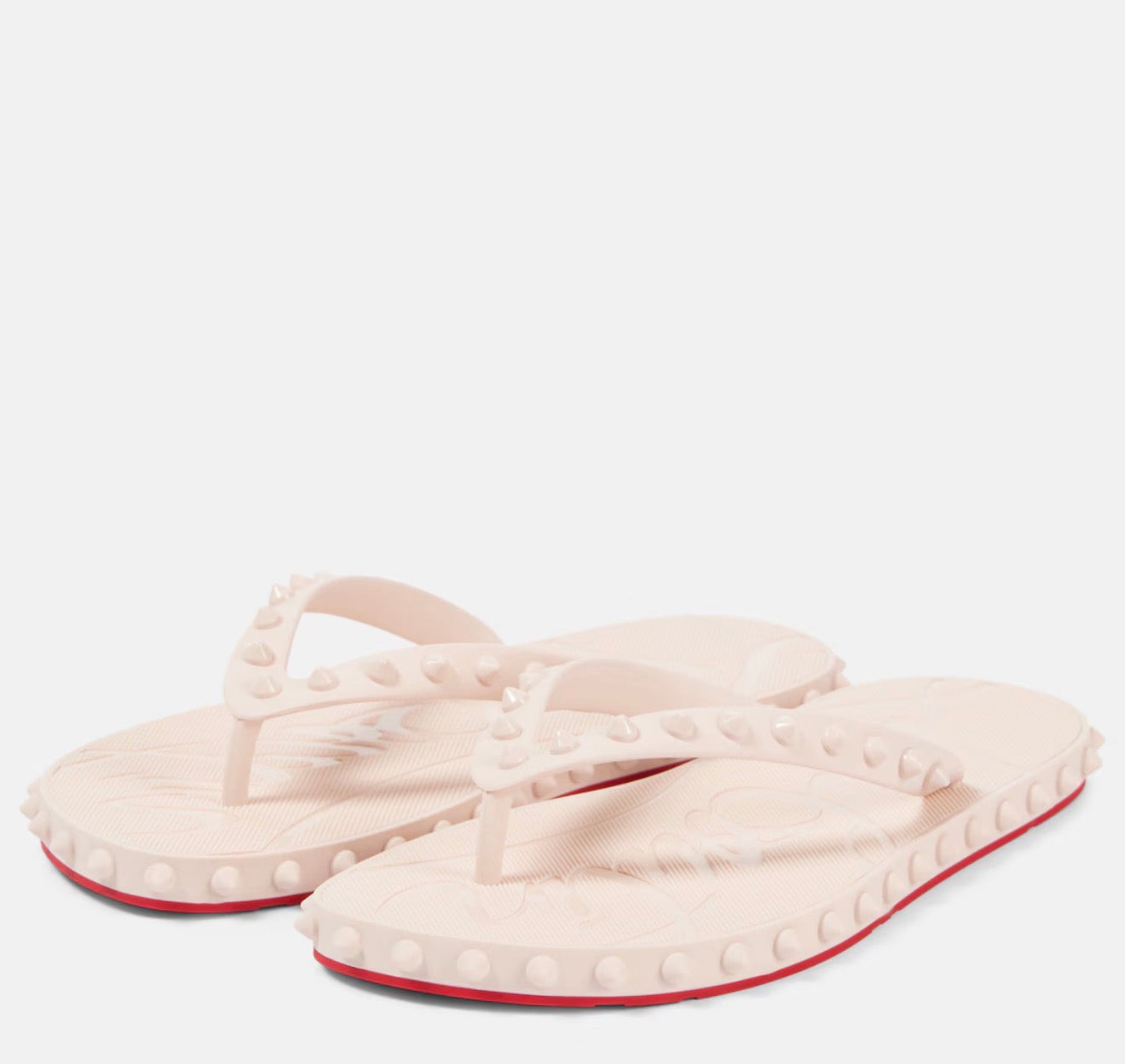 Rote Sohle Flip Flops Rosé