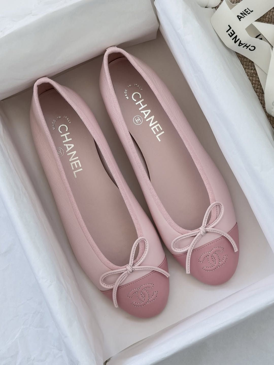 Zweifarbig Pink Ballerinas