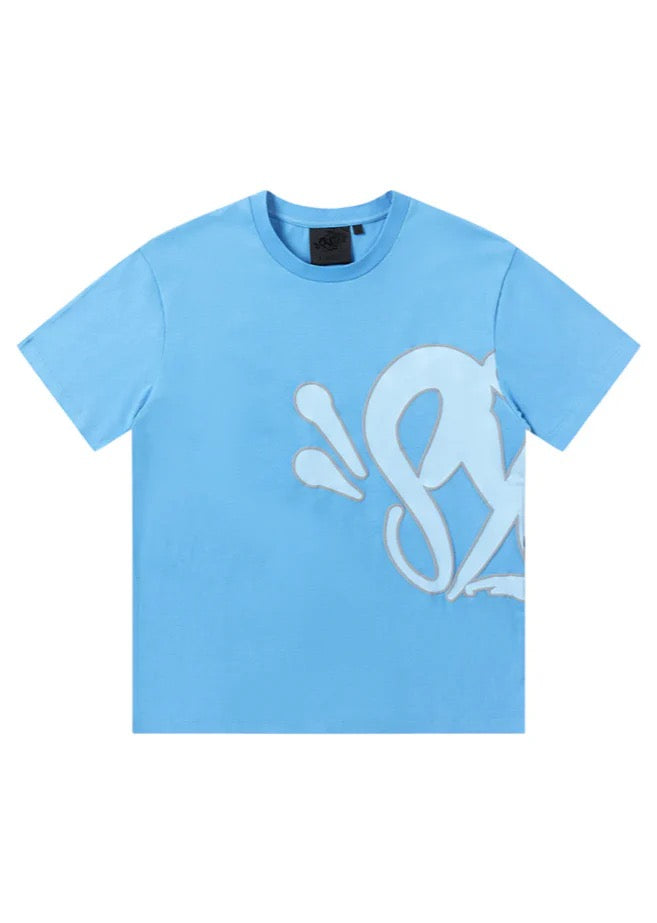 "Graffiti" Shorts-Set Babyblau