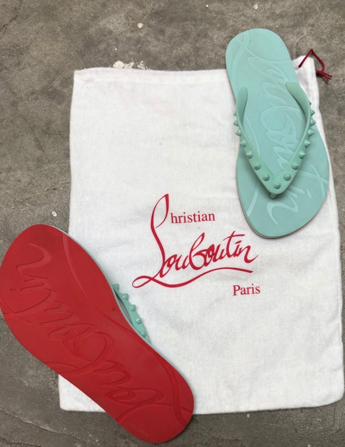 Rote Sohle Flip Flops Tiffany