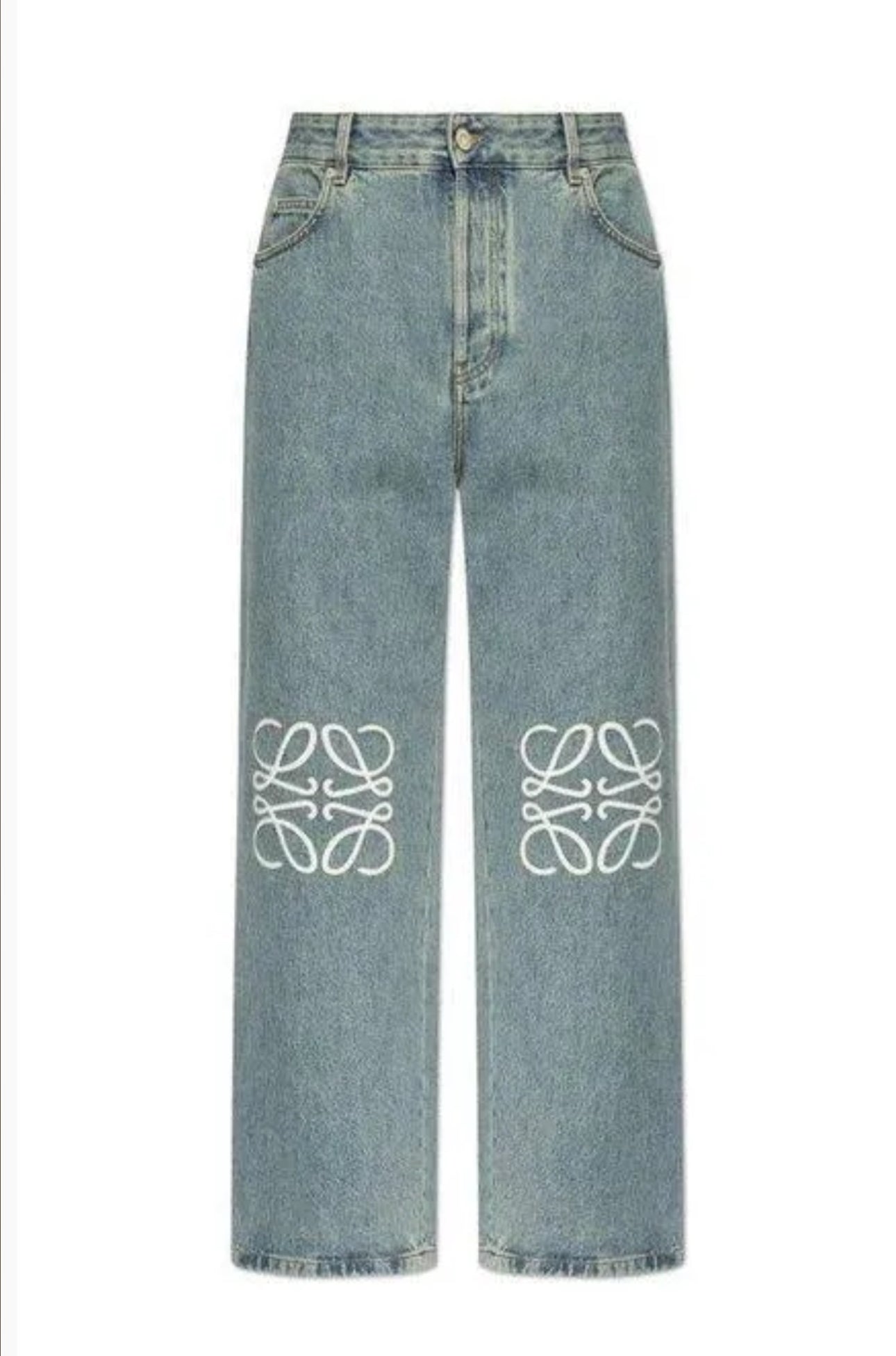 KNIE GEMUSTERT JEANS
