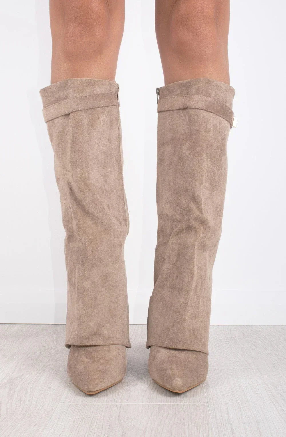 Shark Boots Kunstvelour - Champagne Beige