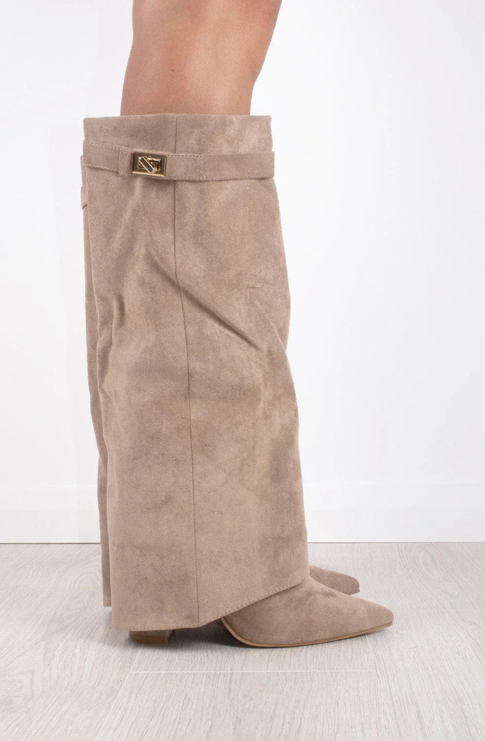 Shark Boots Kunstvelour - Champagne Beige