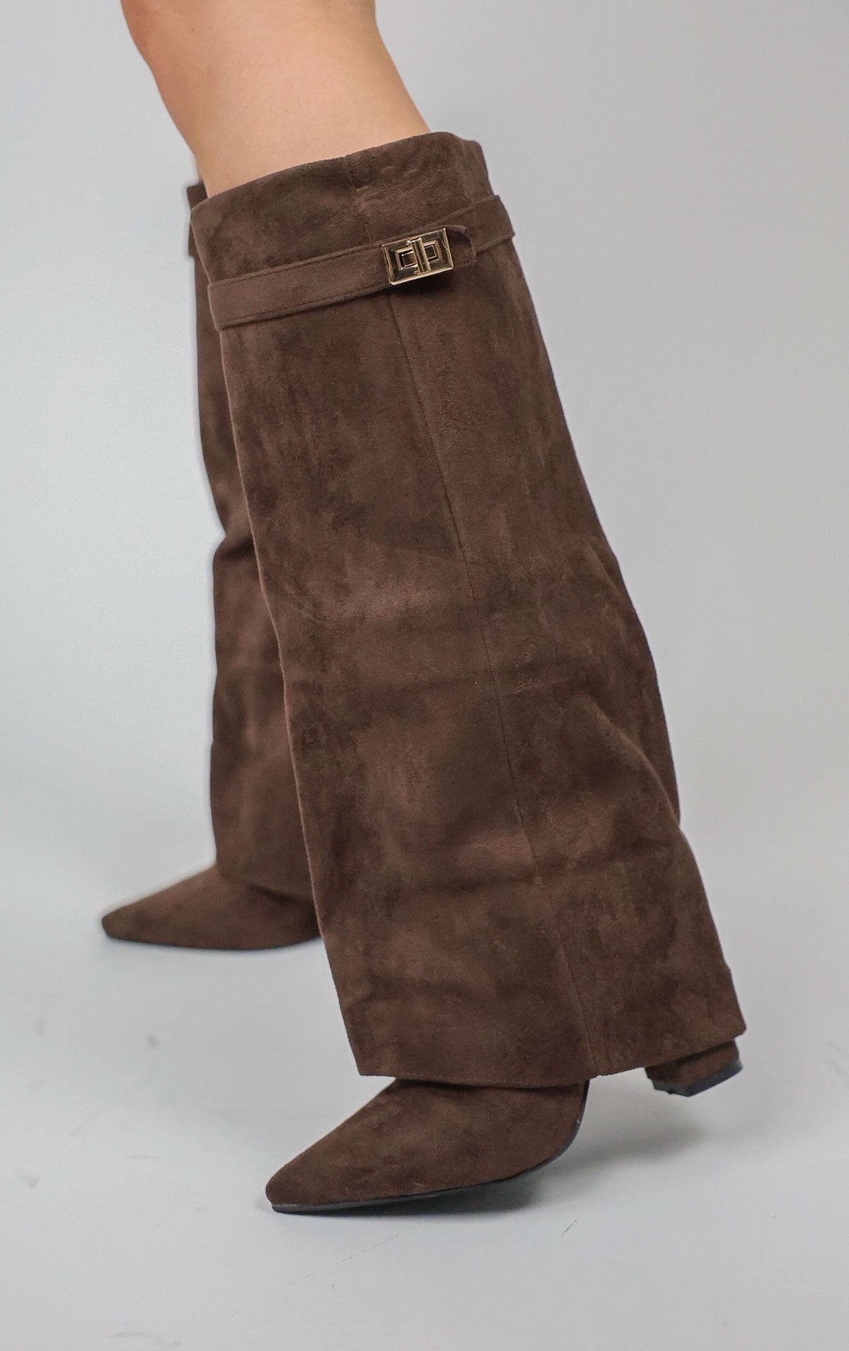 Shark Boots Kunstvelour - Chocolate