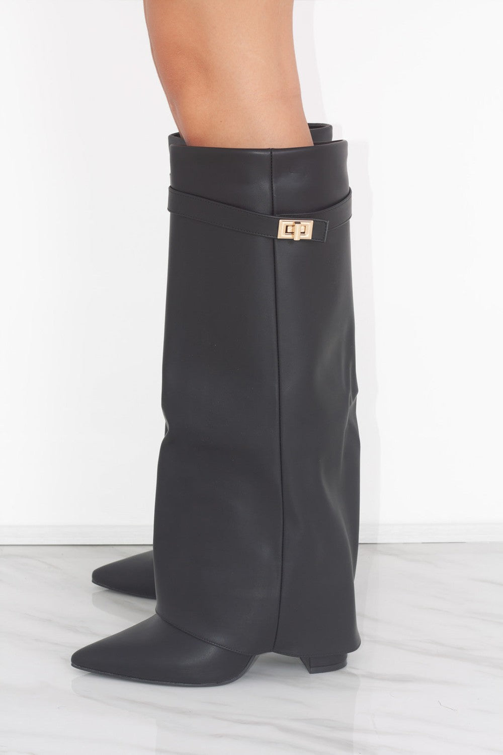 Shark Boots Kunstleder - Schwarz