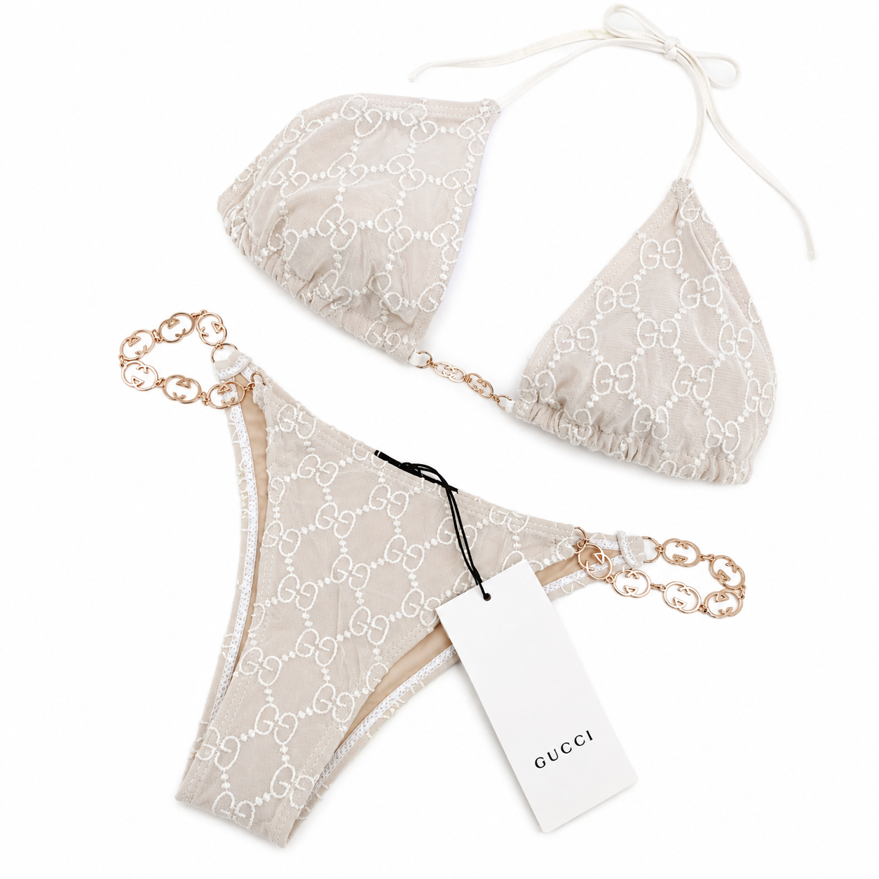 BEIGE KETTEN BIKINI