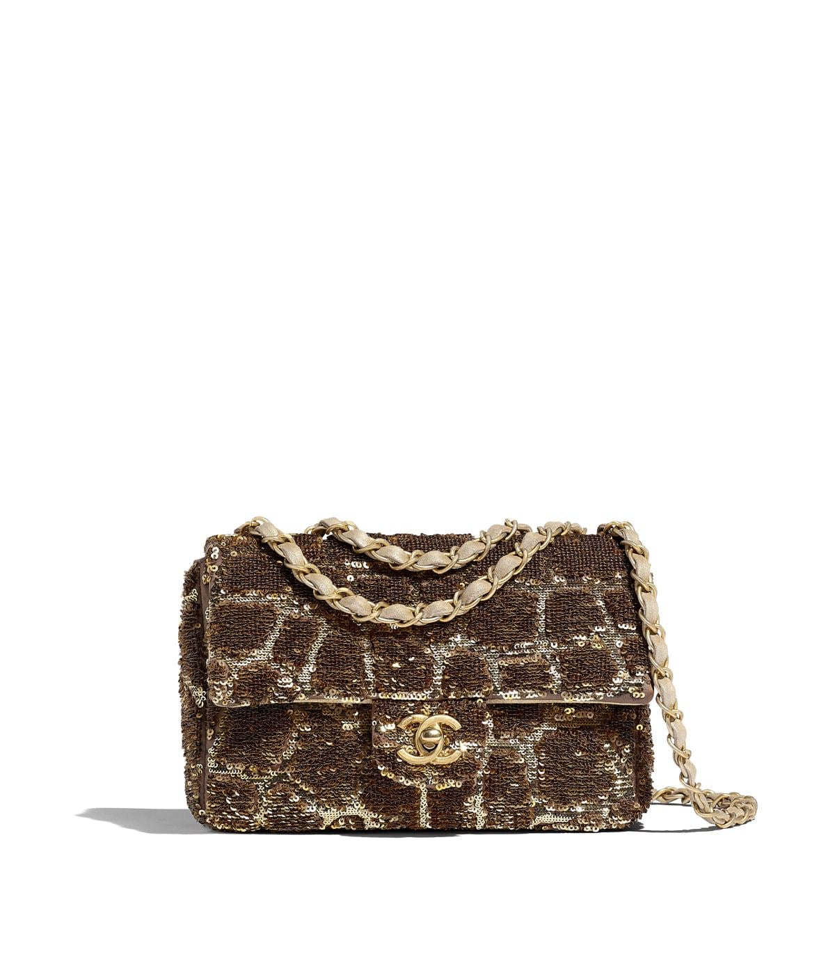 Geflochtene Pailletten Tasche